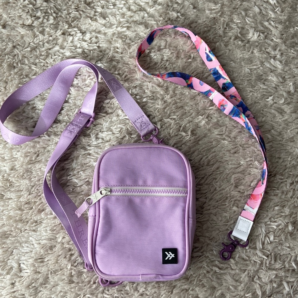 Lavender/purple colored Thread small crossbody - belt bag with bonus lanyard